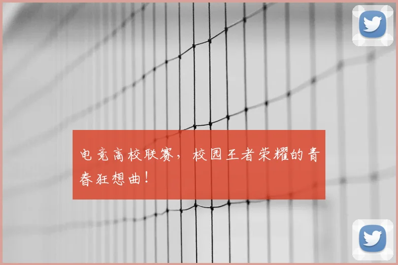 电竞高校联赛，校园王者荣耀的青春狂想曲！